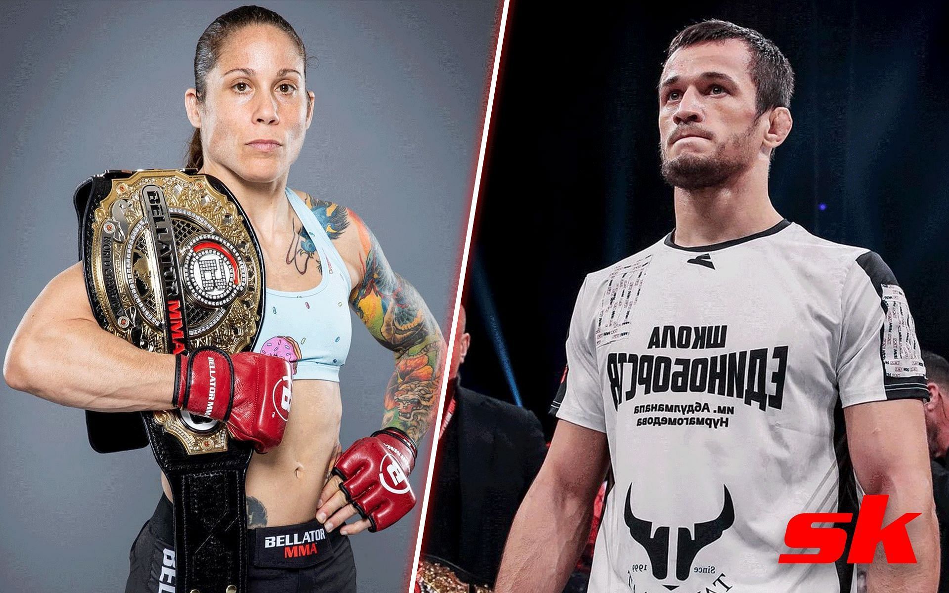 Liz Carmouche (left) Usman Nurmagomedov (right) [Image courtesy @usman_nurmagomedov @iamgirlrilla on Instagram]