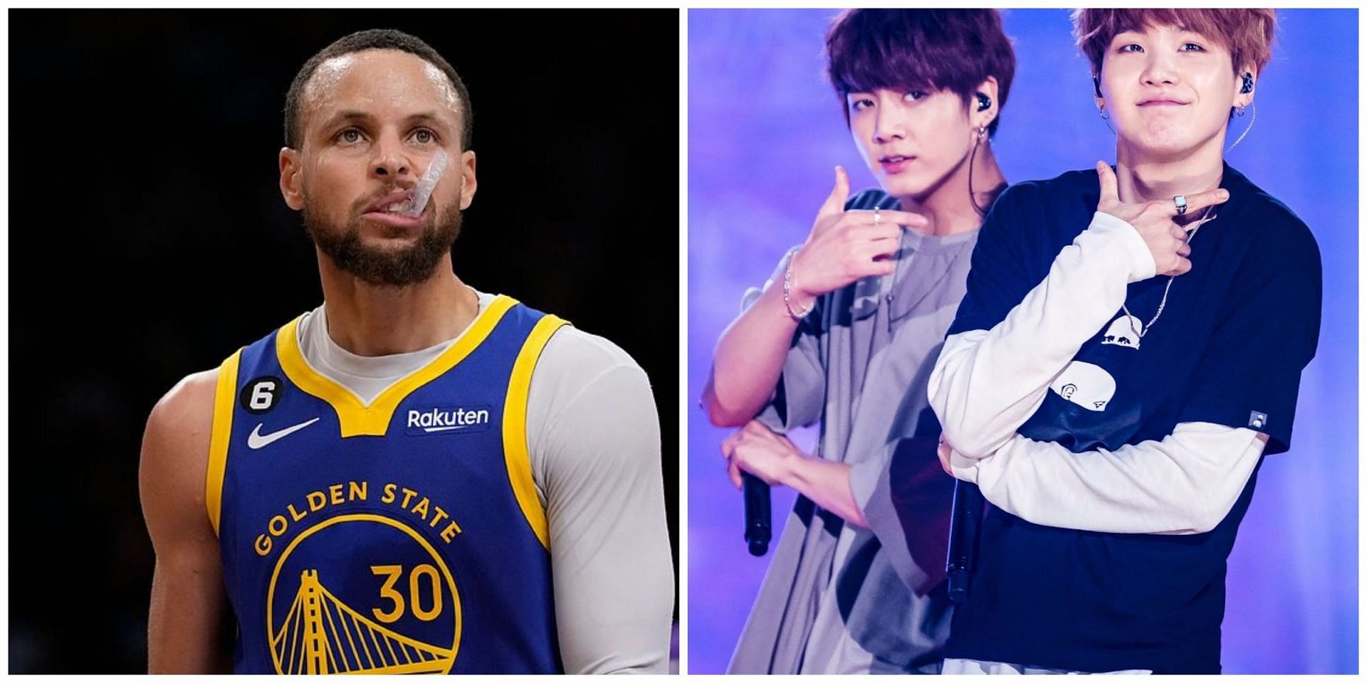 Steph curry fan Suga spotted in TikTok basketball clip of Jungkook