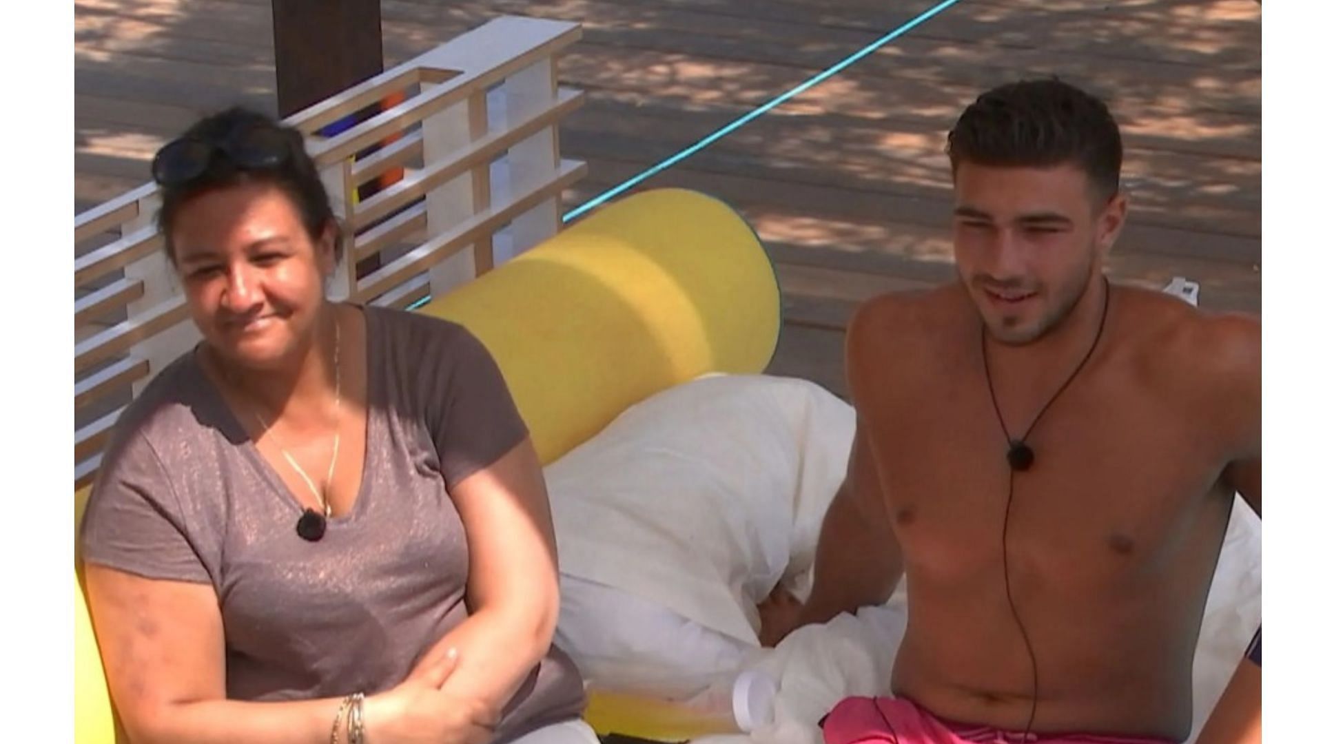 Tommy Fury and his mother Chantal on Love Island UK [Image courtesy of @ITV on Instagram]