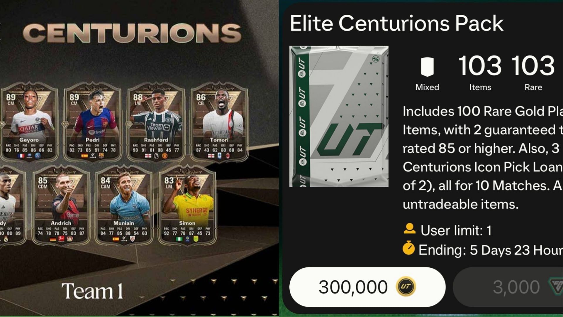 EA Sports has released a special Centurions promo pack (Images via EA Sports)