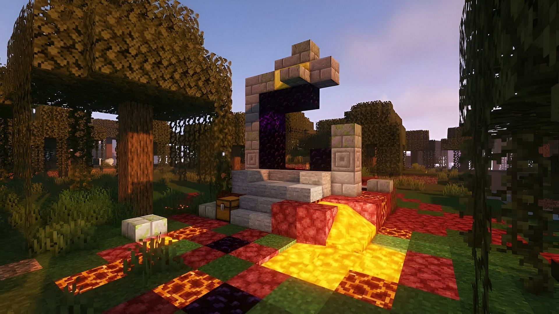 Ruined portals are well-known for their golden Minecraft loot (Image via Mojang)