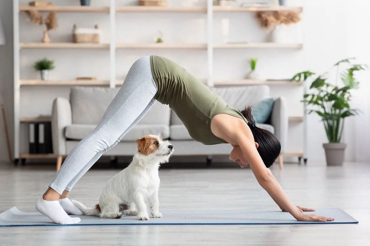 Workout with dog (Image via Pexels/Gustavo Fring)