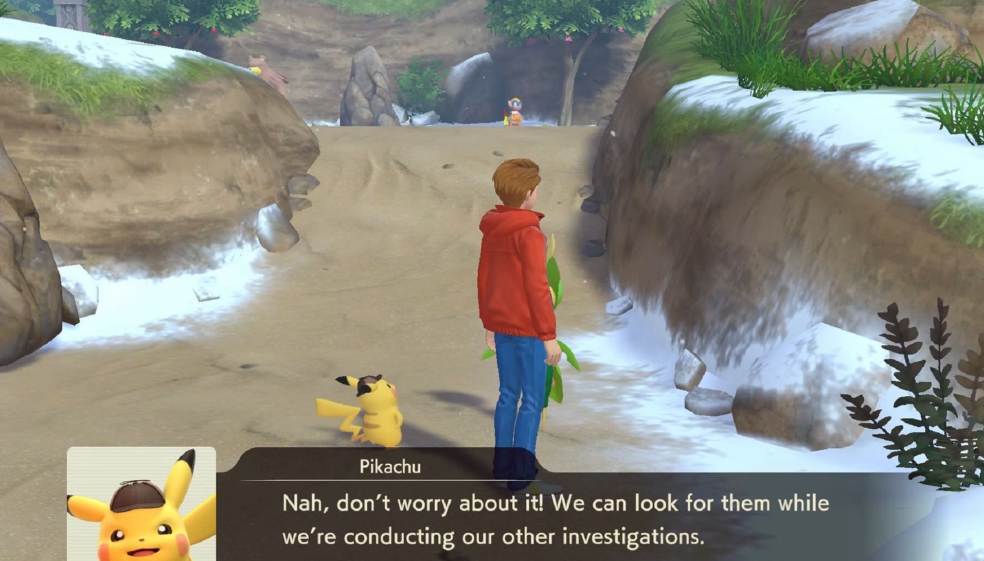 Detective Pikachu Returns&#039; Local Concerns are more for flavor than a mandatory gameplay element. (Image via Nintendo)