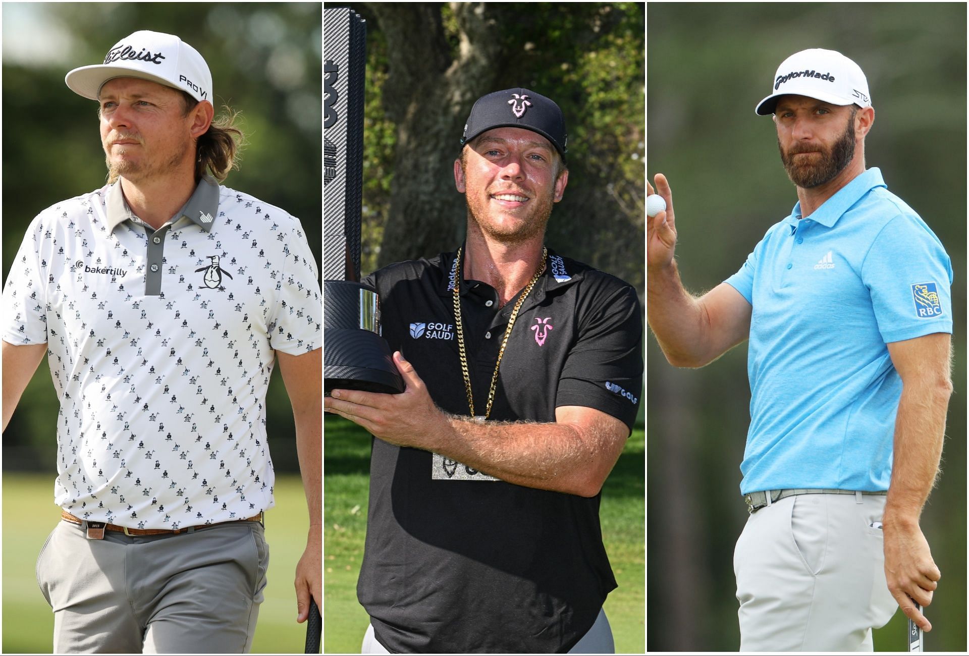 Cameron Smith, Talor Gooch, and Dustin Johnson of LIV Golf (via Getty Images)