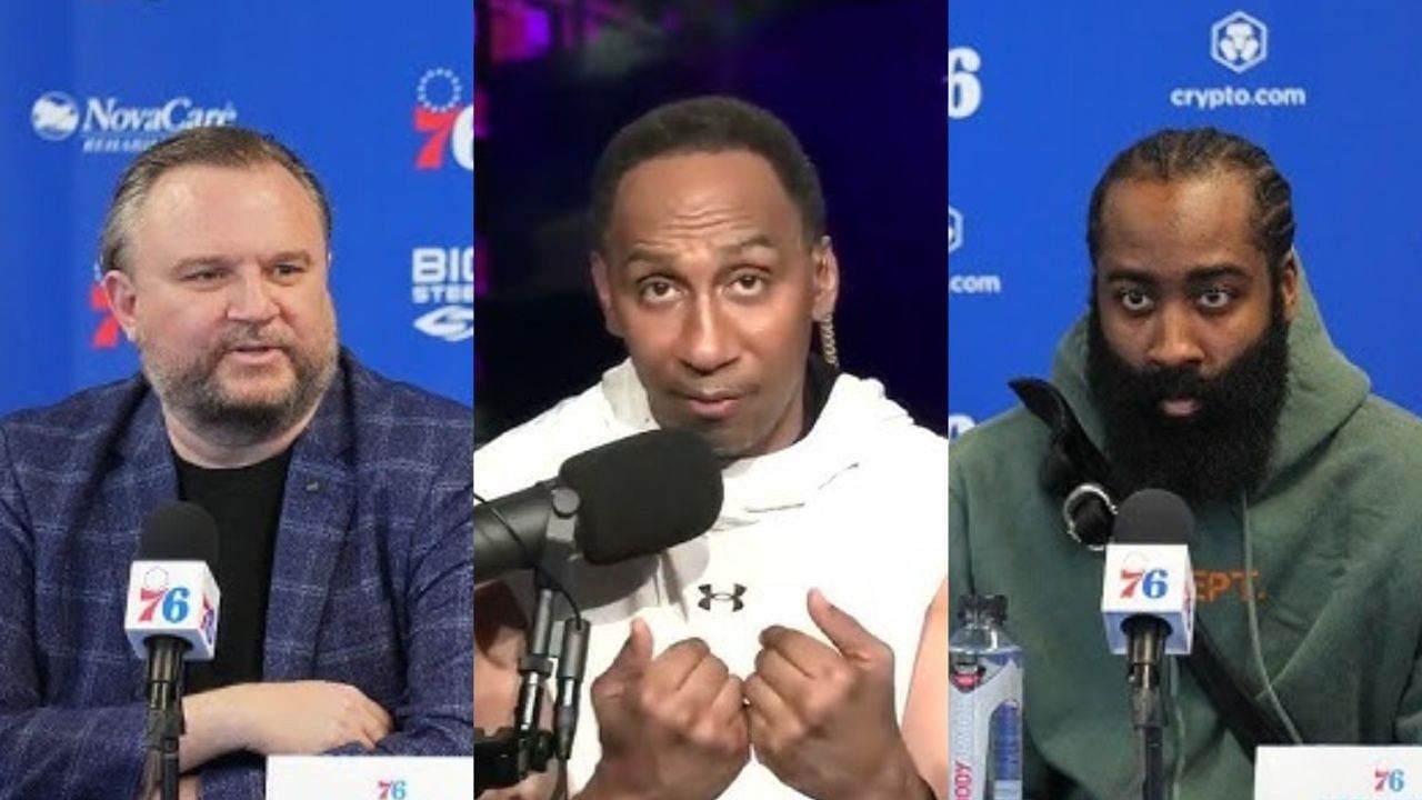 Daryl Morey, Stephen A. Smith and James Harden
