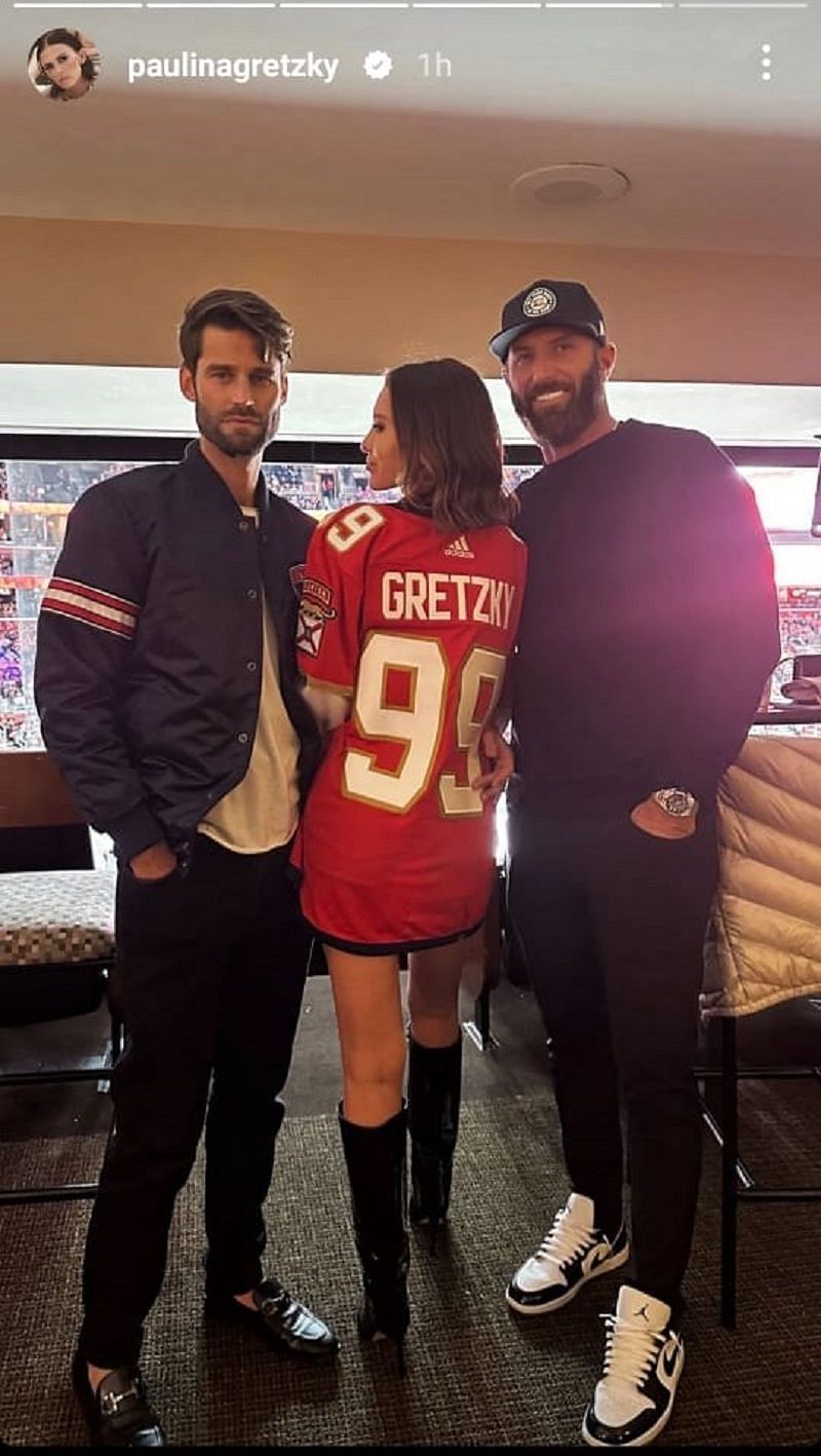 Paulina Gretzky with Panthers jersey