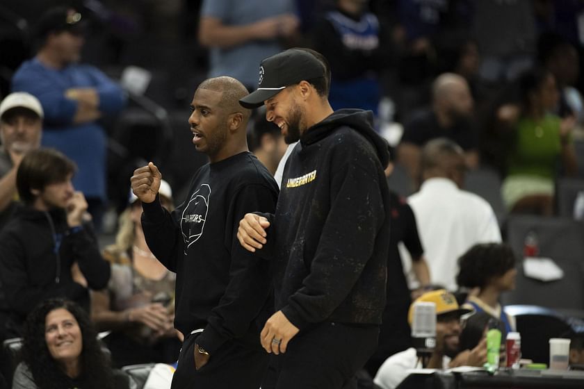 Watch: Steph Curry and Chris Paul at Warriors practice facility