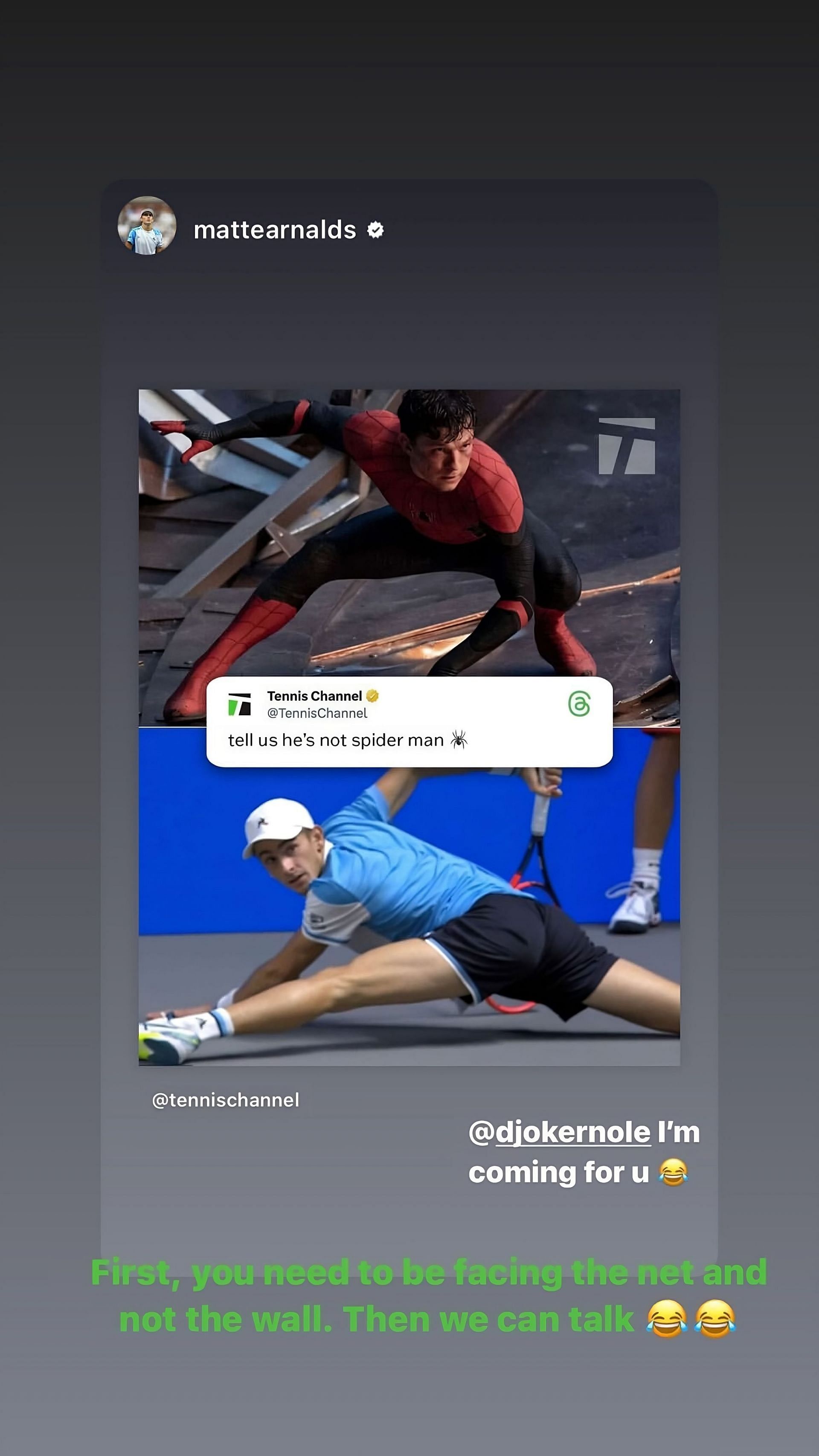 Novak Djokovic on Instagram