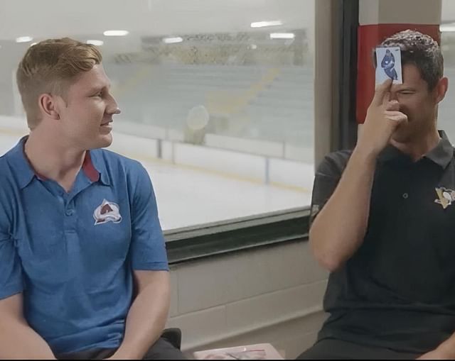 Sidney Crosby has an awkward moment with Nathan MacKinnon after failing to recognize Mitch Marner