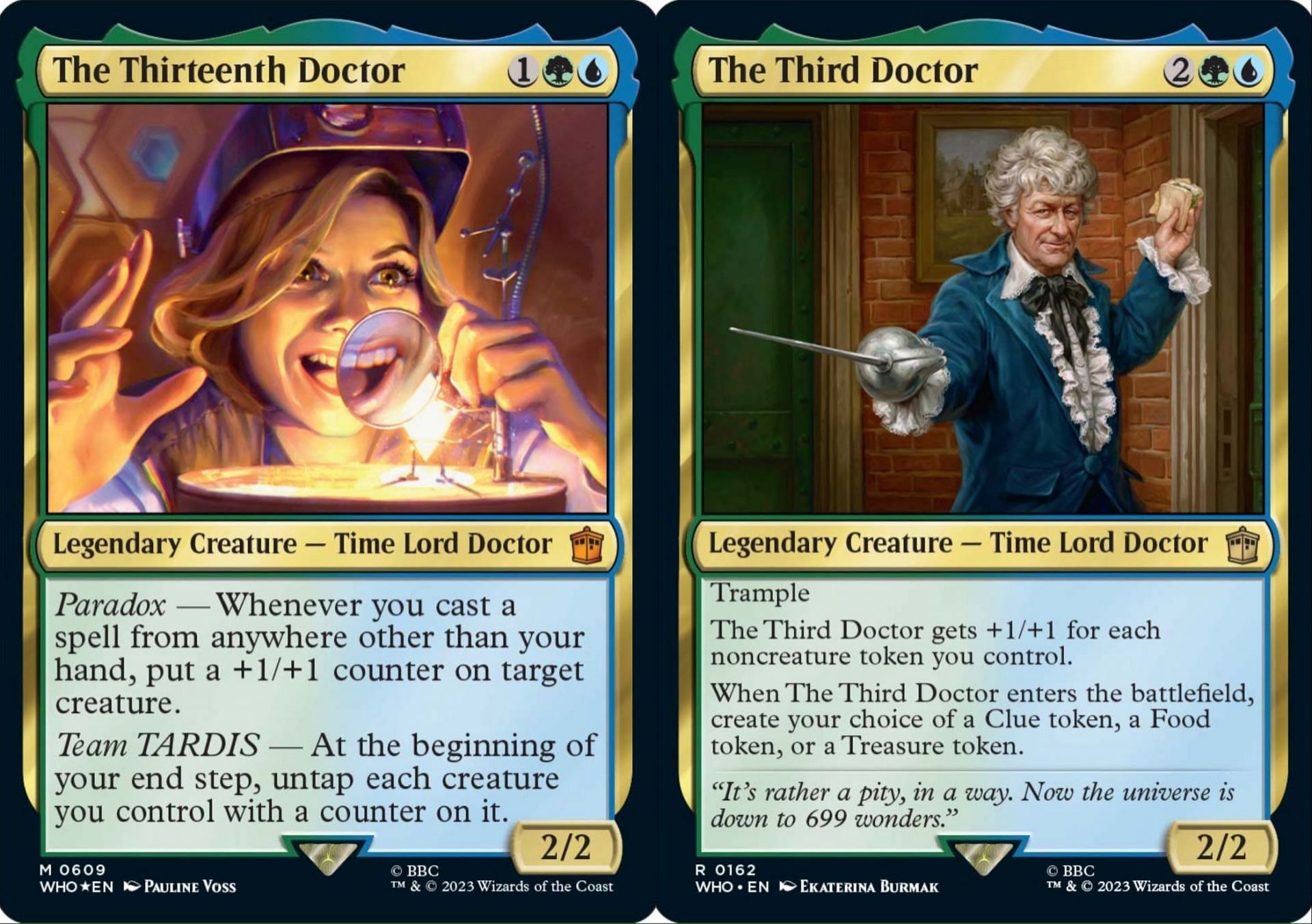 The Doctor Who Magic: The Gathering cards are amazing.