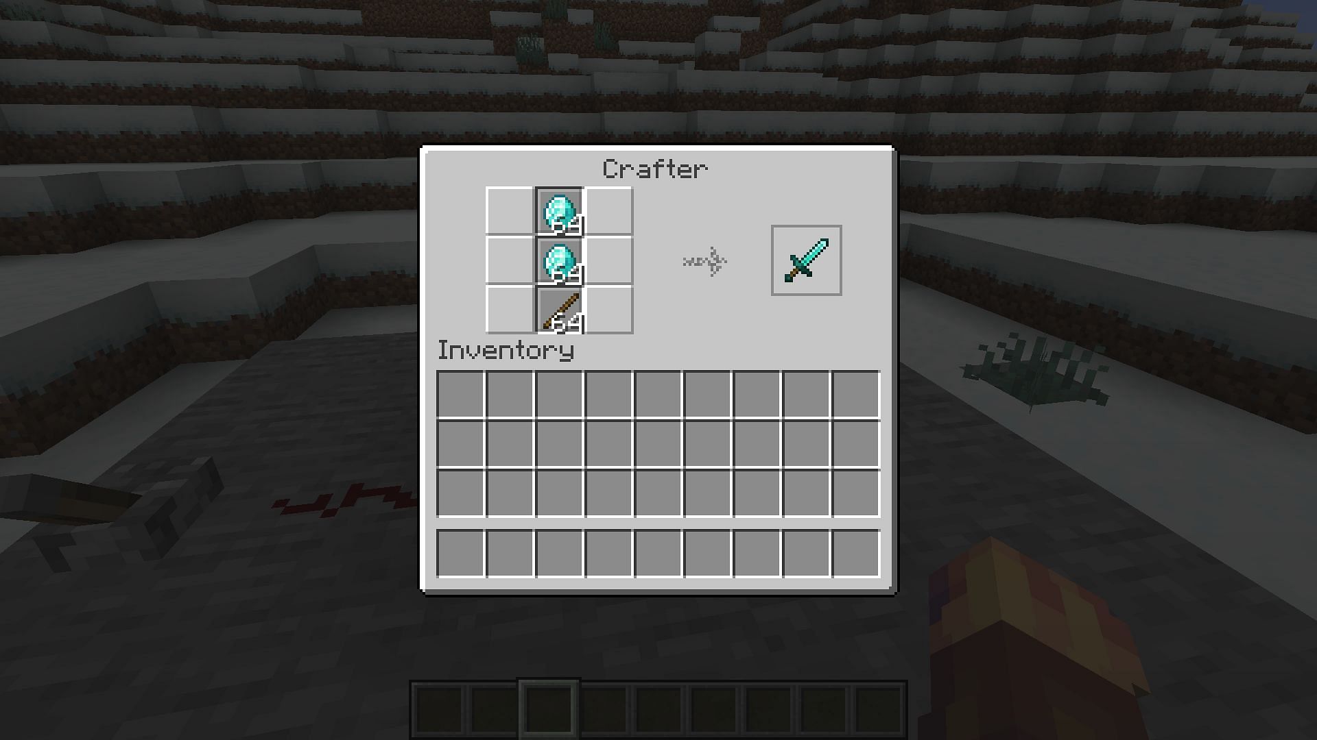 Be sure to set the crafting recipe appropriately within the crafter block or it may make other items (Image via Mojang)