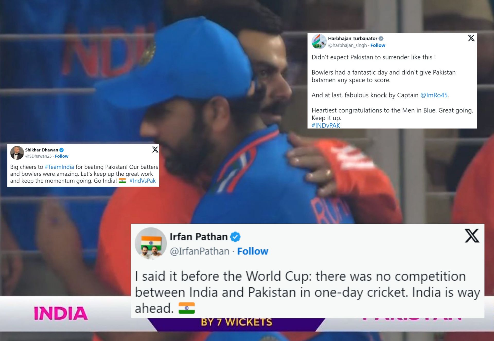 Fans react after India