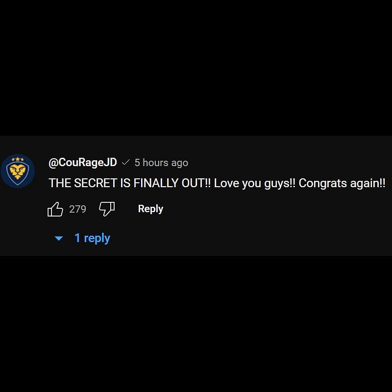 CourageJD knew about the &quot;secret&quot; (Image via YouTube)