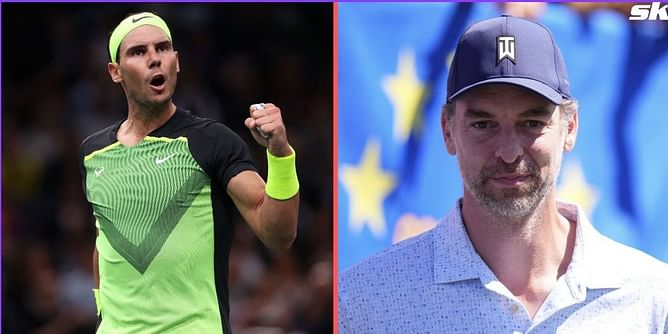 Rafael Nadal hosts Spanish basketball legend Pau Gasol at his academy in Mallorca