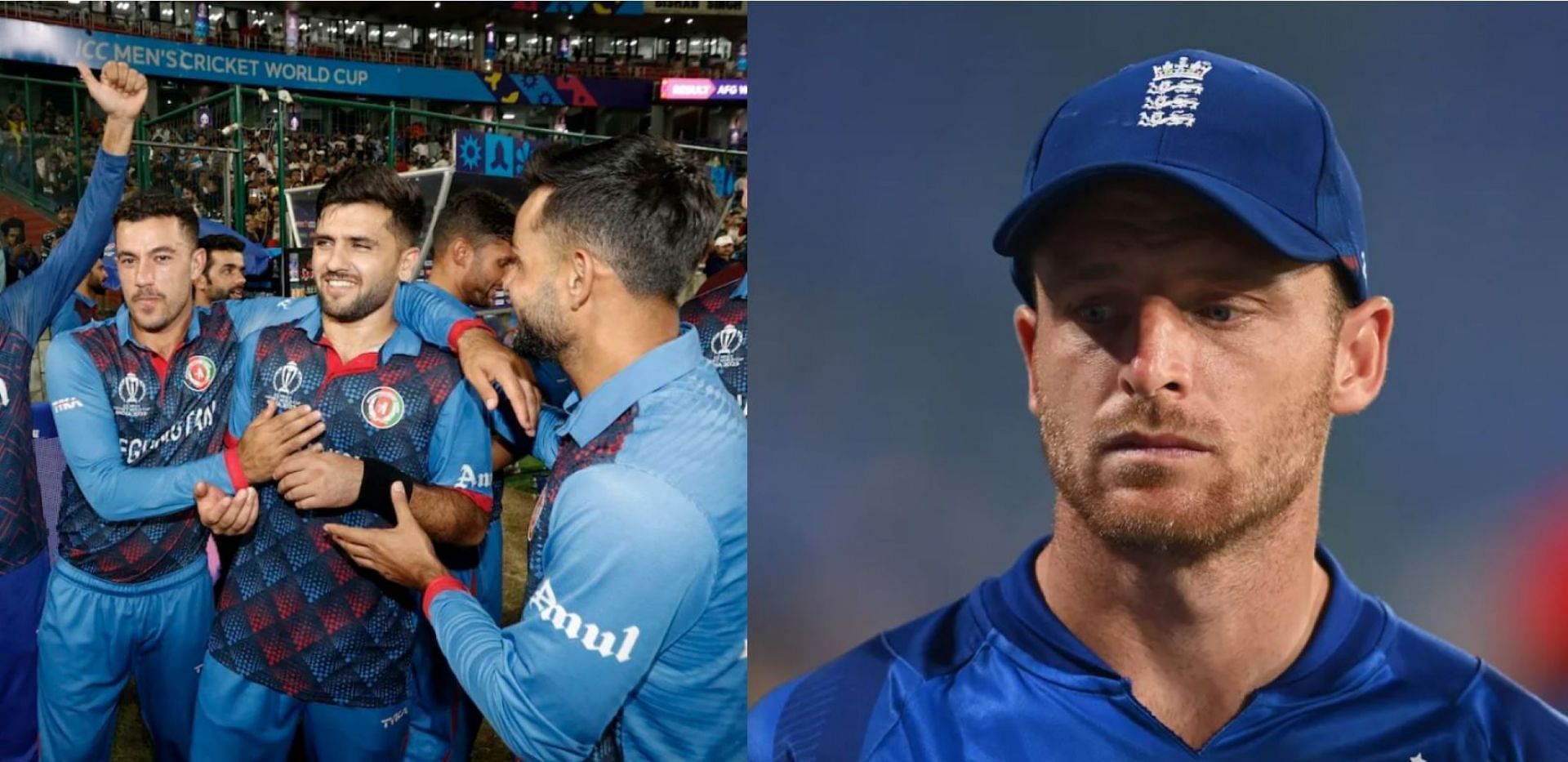 Ecstasy for the Afghan players as a shell-shocked Jos Buttler looks in agony