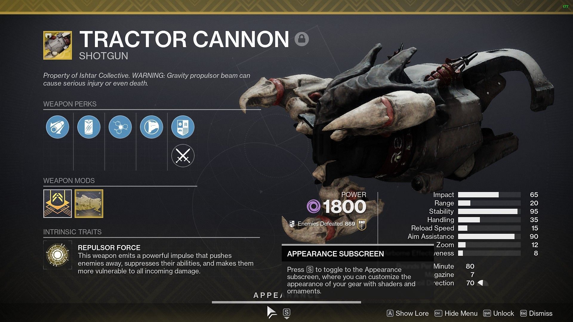 Tractor Cannon (Image via Destiny 2)