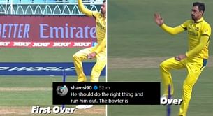 “Run him out” – Tabraiz Shamsi reacts to Mitchell Starc’s non-striker run-out warning to Kusal Perera in AUS vs SL 2023 World Cup match