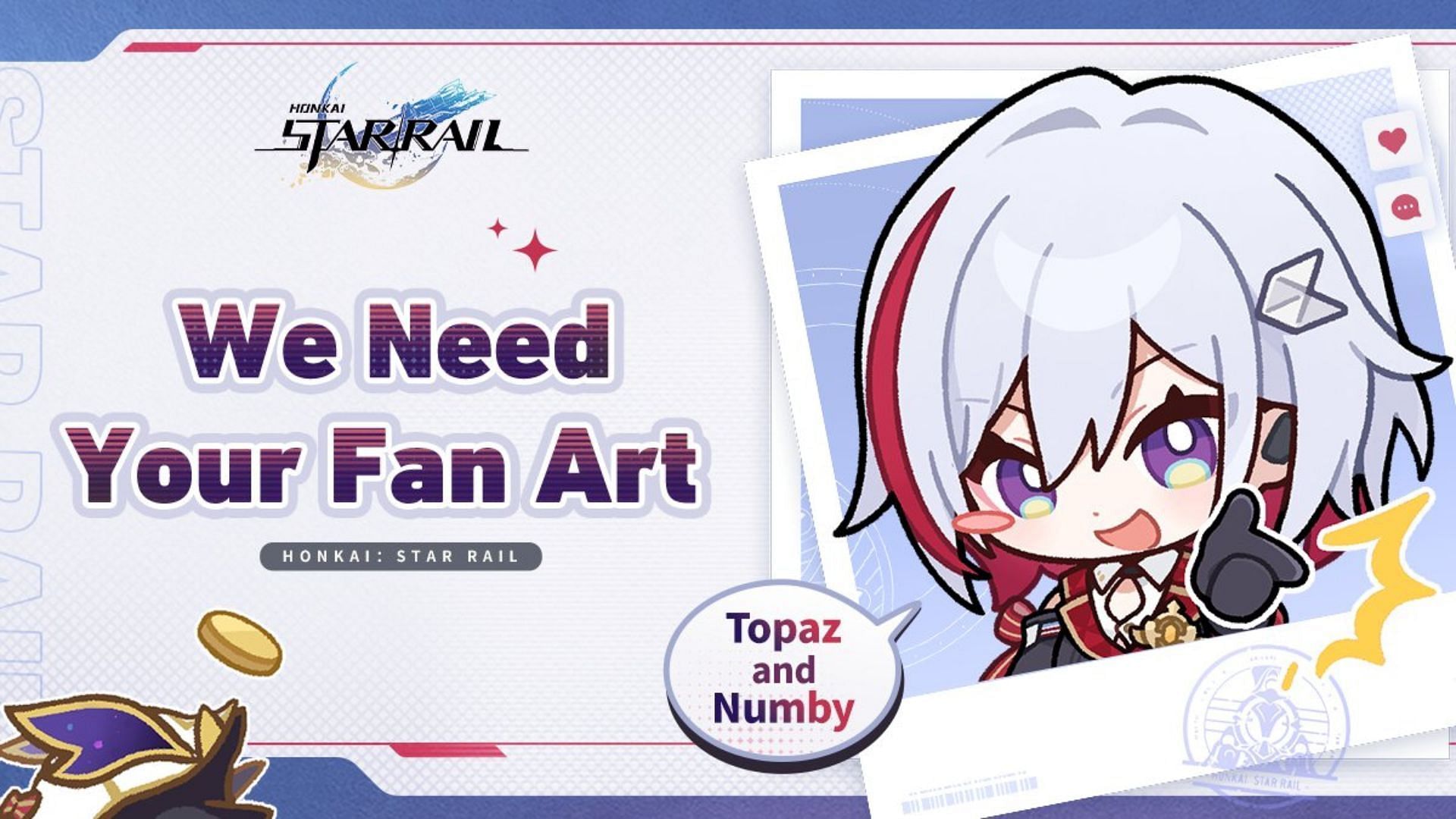 Official artwork for Topaz and Numby fan art contest