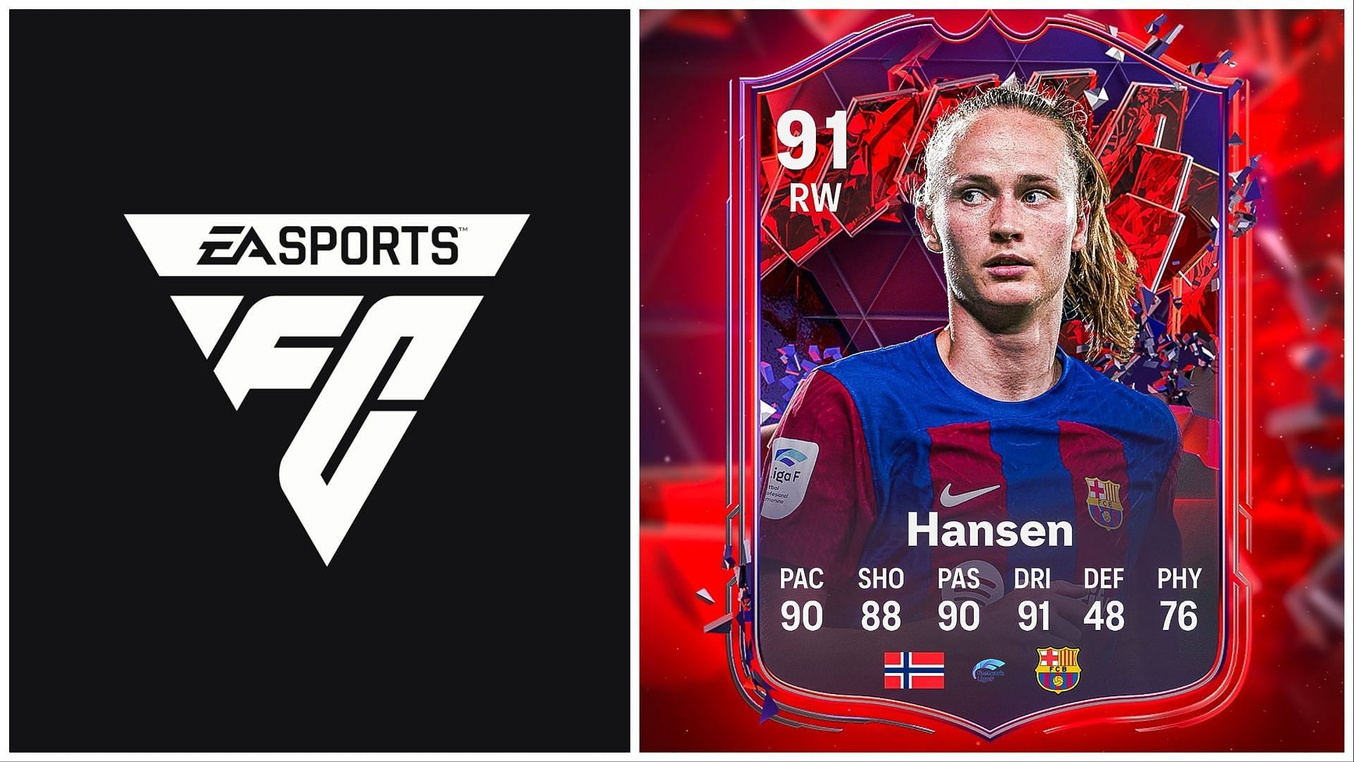 Trailblazers Hansen has been leaked (Images via EA Sports and Twitter/FUT Sheriff)