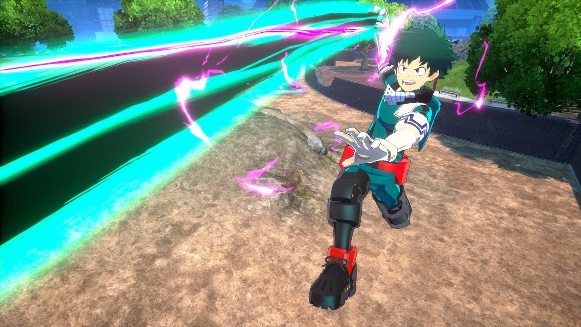 Deku and his team offer some of the most powerful offensive attacks in My Hero Ultra Rumble. (Image via Bandai Namco)