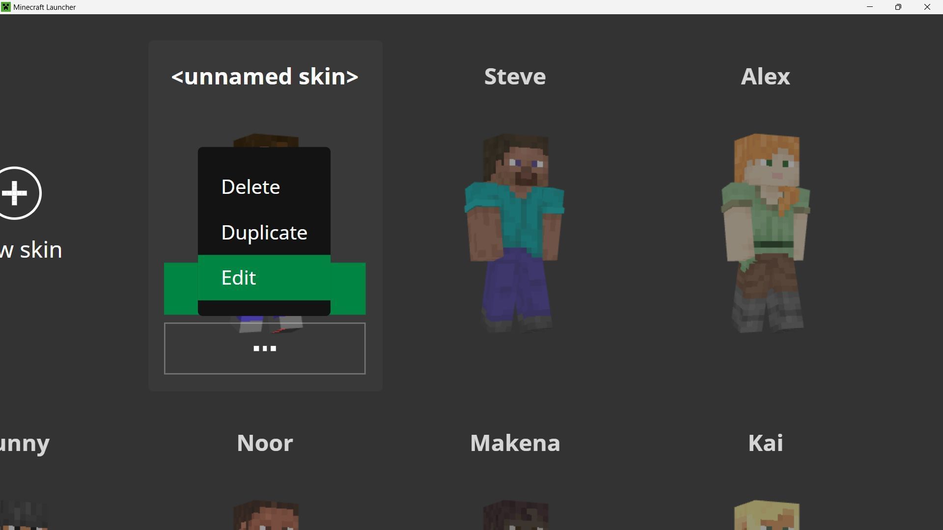 Rendez-vous dans la section skins du lanceur officiel de Minecraft (Image via Sportskeeda)