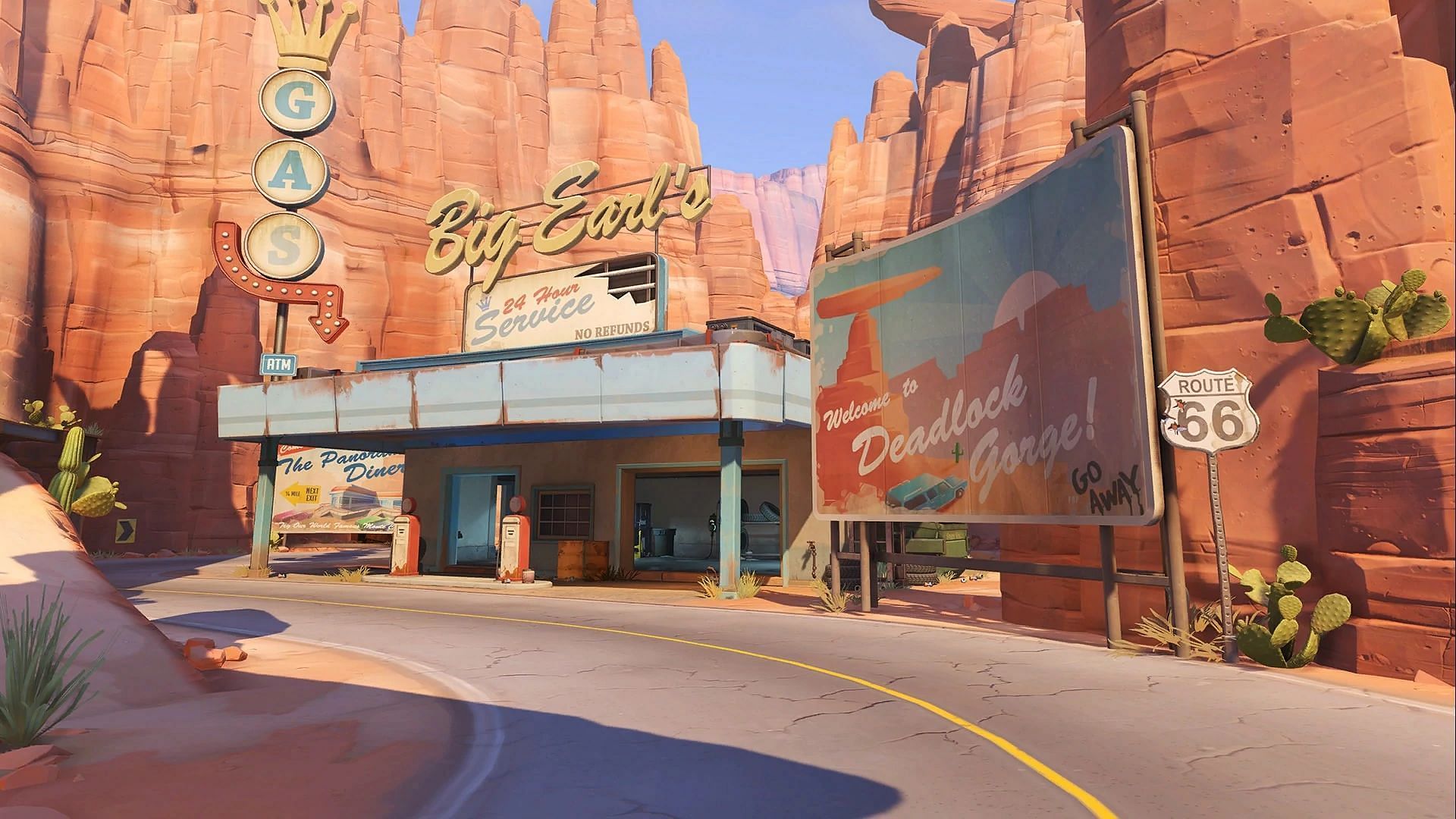 Route 66 Overwatch 2 map (Image via Blizzard)