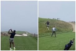 WATCH: Dwyane Wade celebrates like a maniac joins as he dunks an ace at the Pebble Beach Golf course
