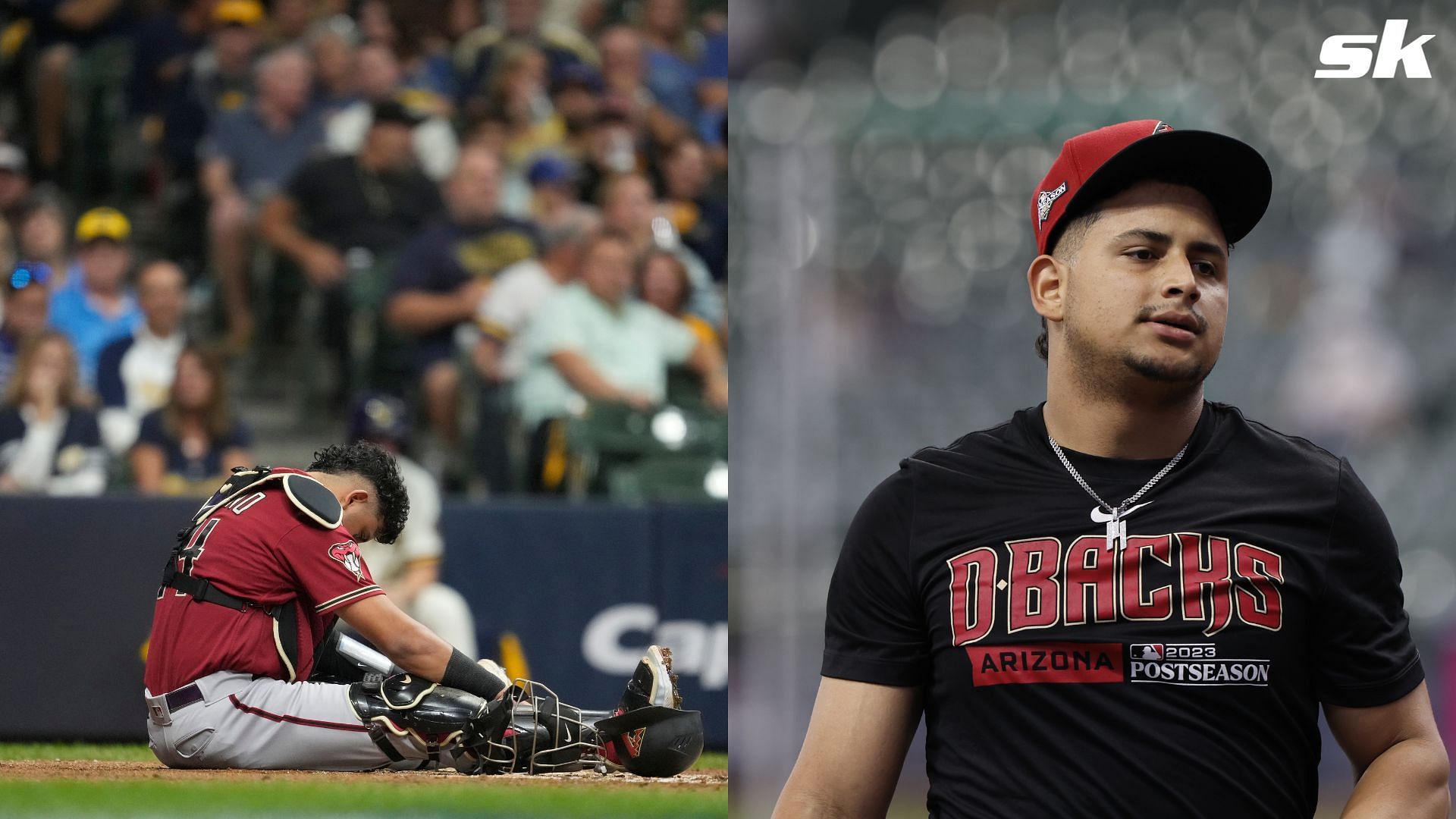 What happened to Gabriel Moreno? Diamondbacks catcher replaced from Brewers  game after concussion test