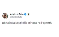 Andrew Tate's tweet regarding the tragedy