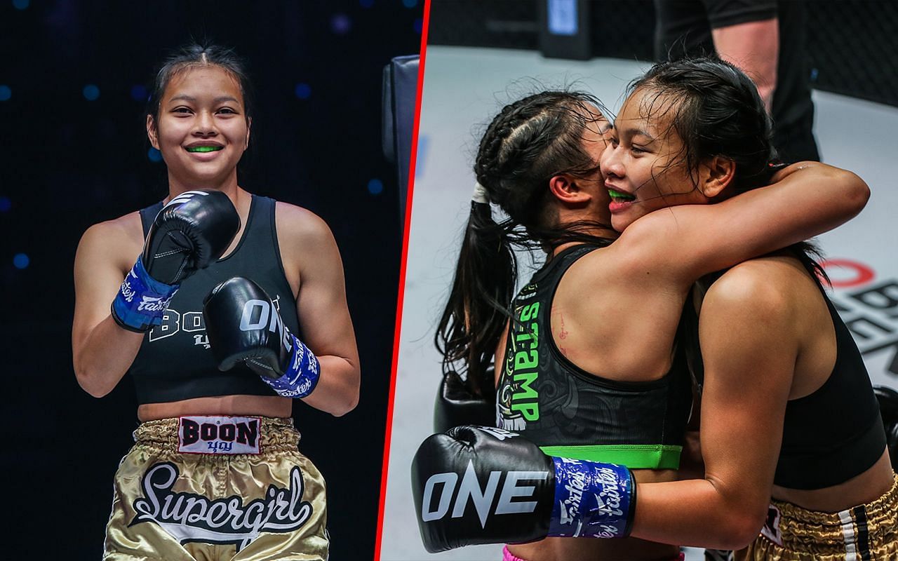 Supergirl (Left) shared the Circle with Stamp (Right) at ONE Fight Night 6