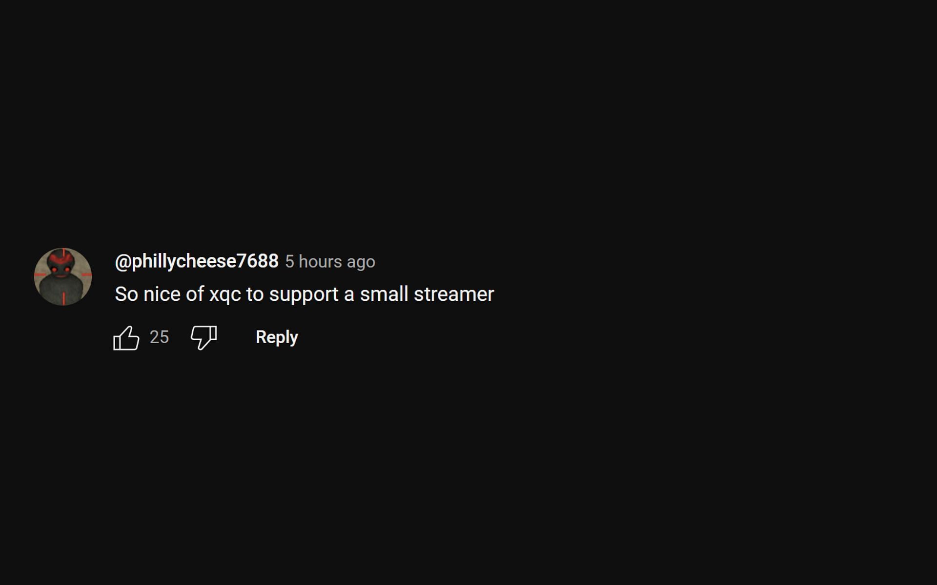 Fans in the YouTube comments section weighing in on the streamer&#039;s clip 1/4 (Image via YouTube)