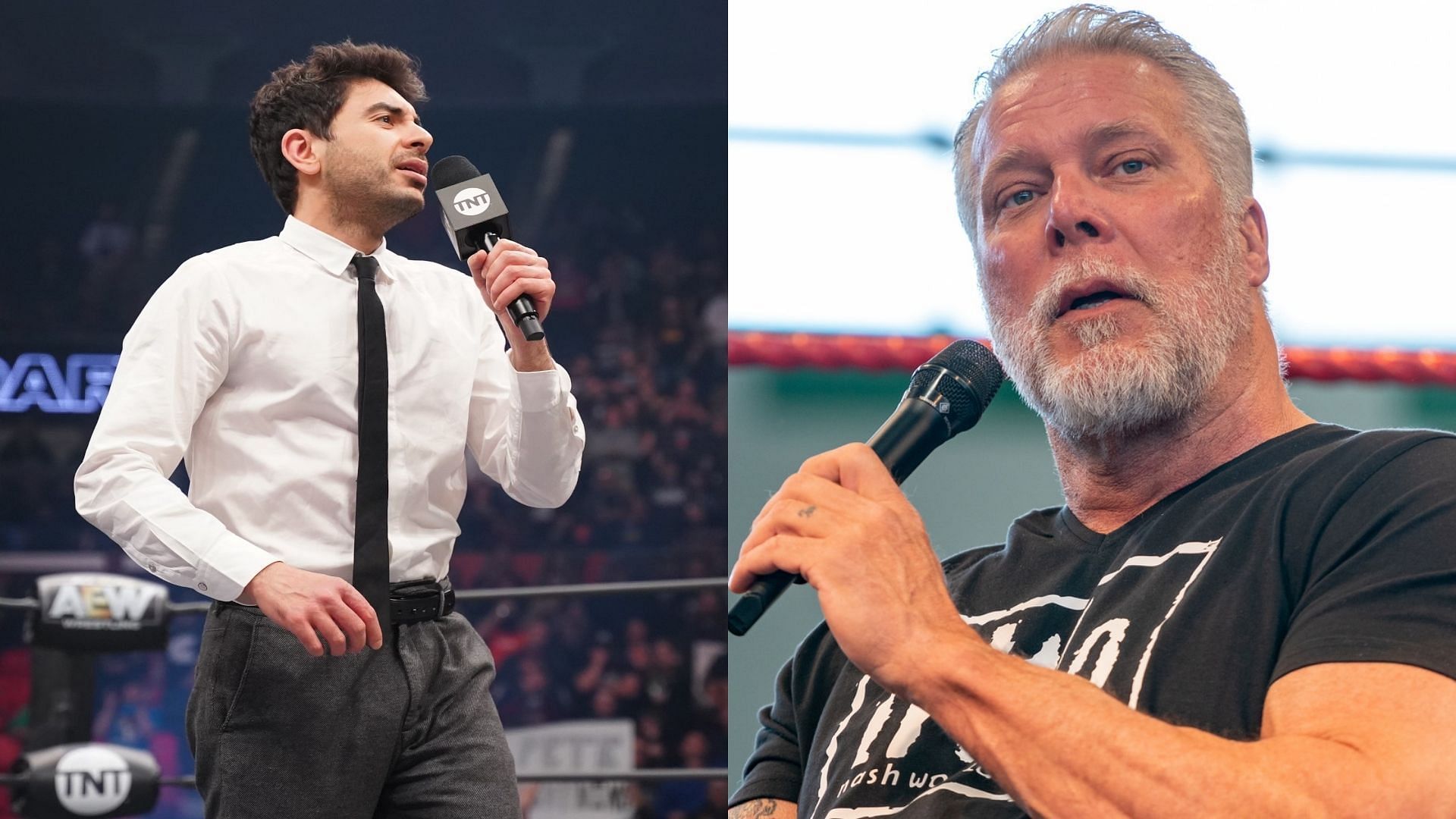 Tony Khan (left) and Kevin Nash (right).