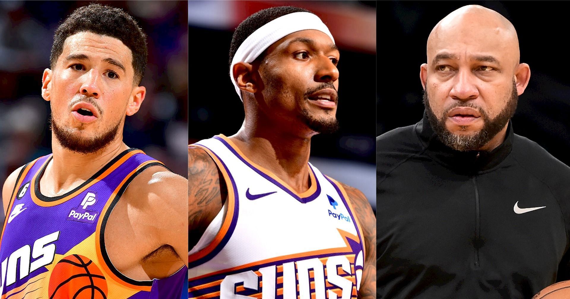 Phoenix Suns stars Devin Booker and Bradley Beal and LA Lakers coach Darvin Ham