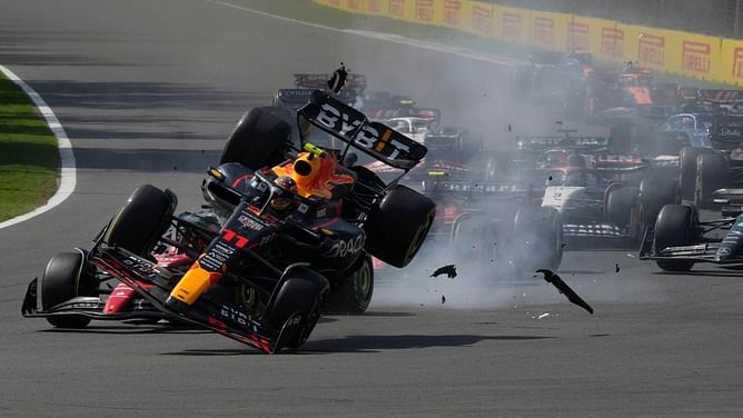 "I fully understand that": Max Verstappen on Sergio Perez's first lap crash at the 2023 F1 Mexican GP