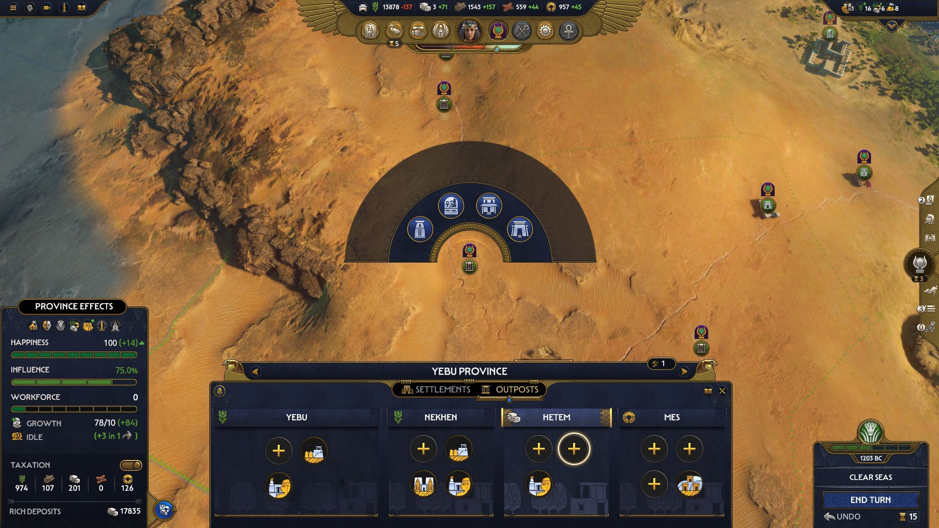 Outposts are perhaps my favorite part of the game. (Image via Sega/Total War: Pharaoh)