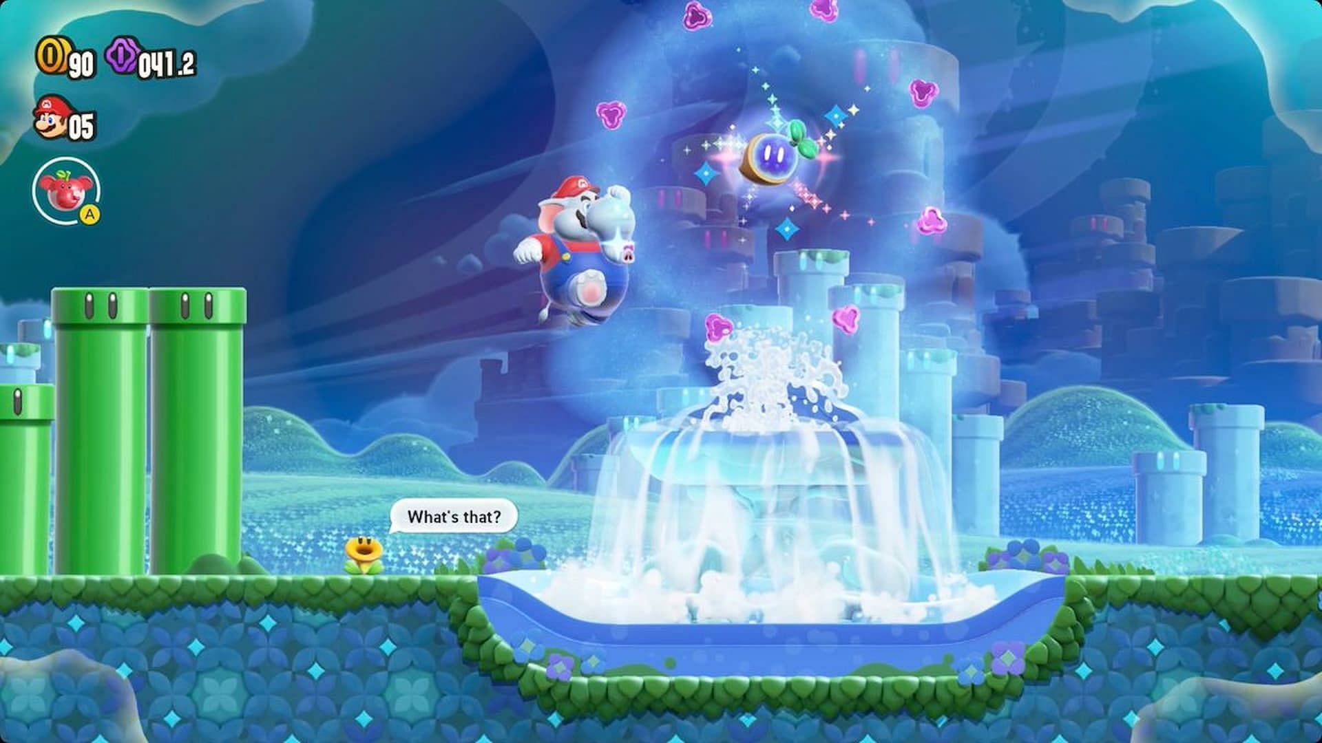 Super Mario Wonder Bros Pipe-Rock Plateau (Image via Nintendo)