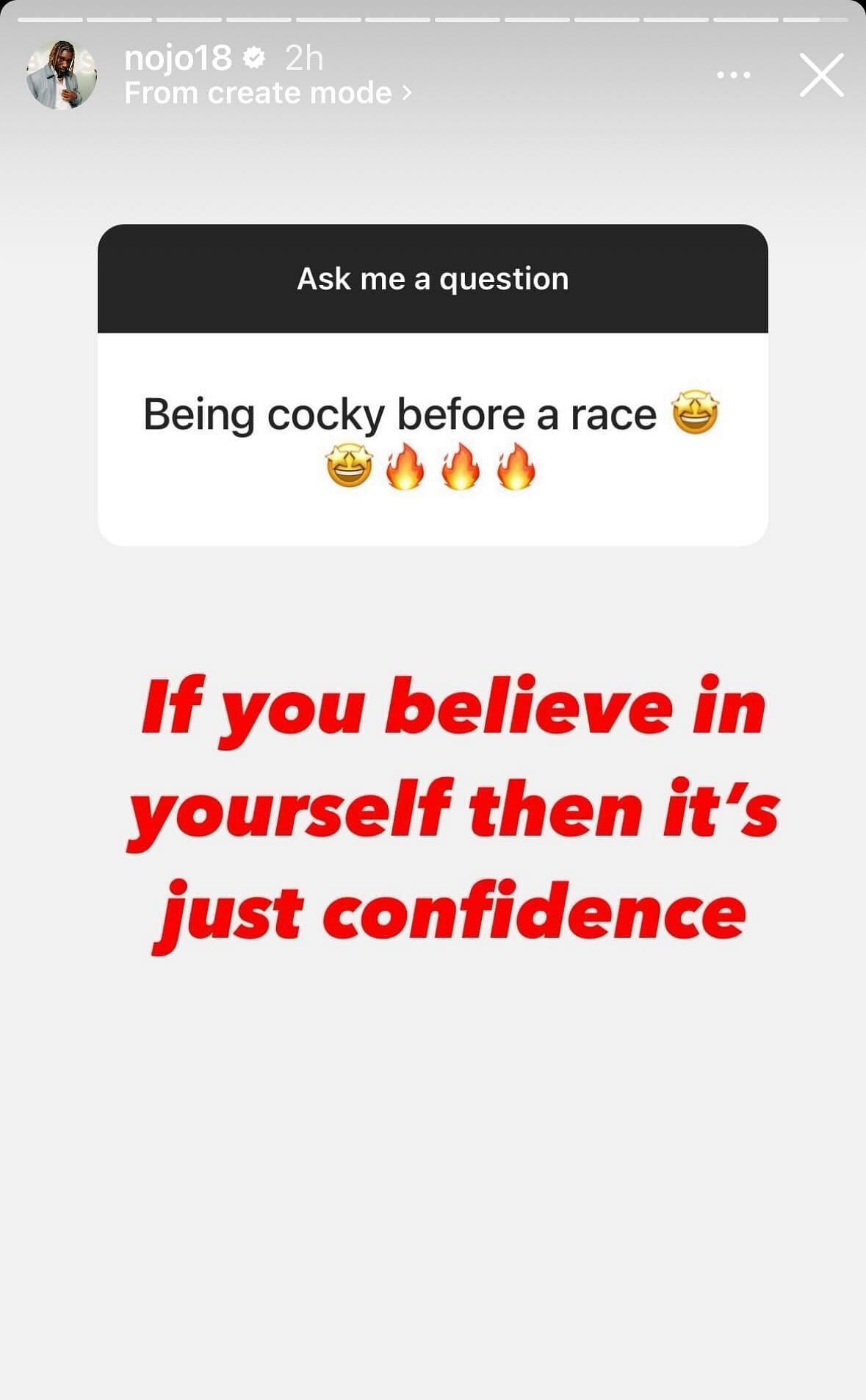 Noah Lyles answered fan&#039;s questions on his Instagram story