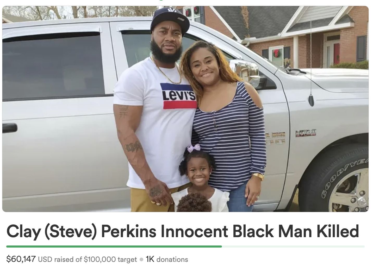 Netizens contribute to the fundraiser as a Black man in Alabama passes away after a fatal shooting. (Image via GoFundMe)