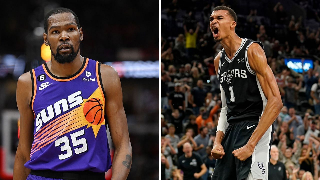 Kevin Durant and Victor Wembanyama will face off for the first time this season