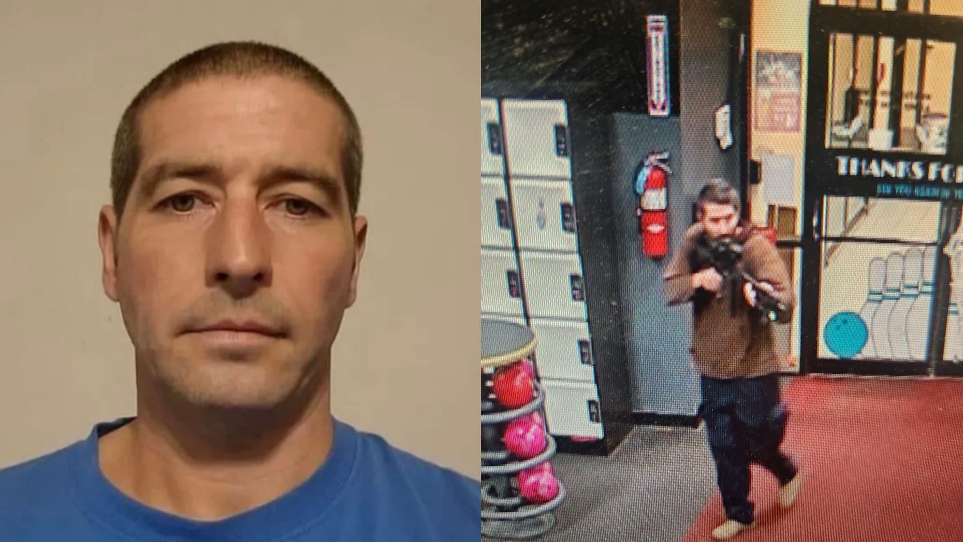 Robert Card, suspected mass shooting gunman is at large. (Images via Androscoggin County Sheriff