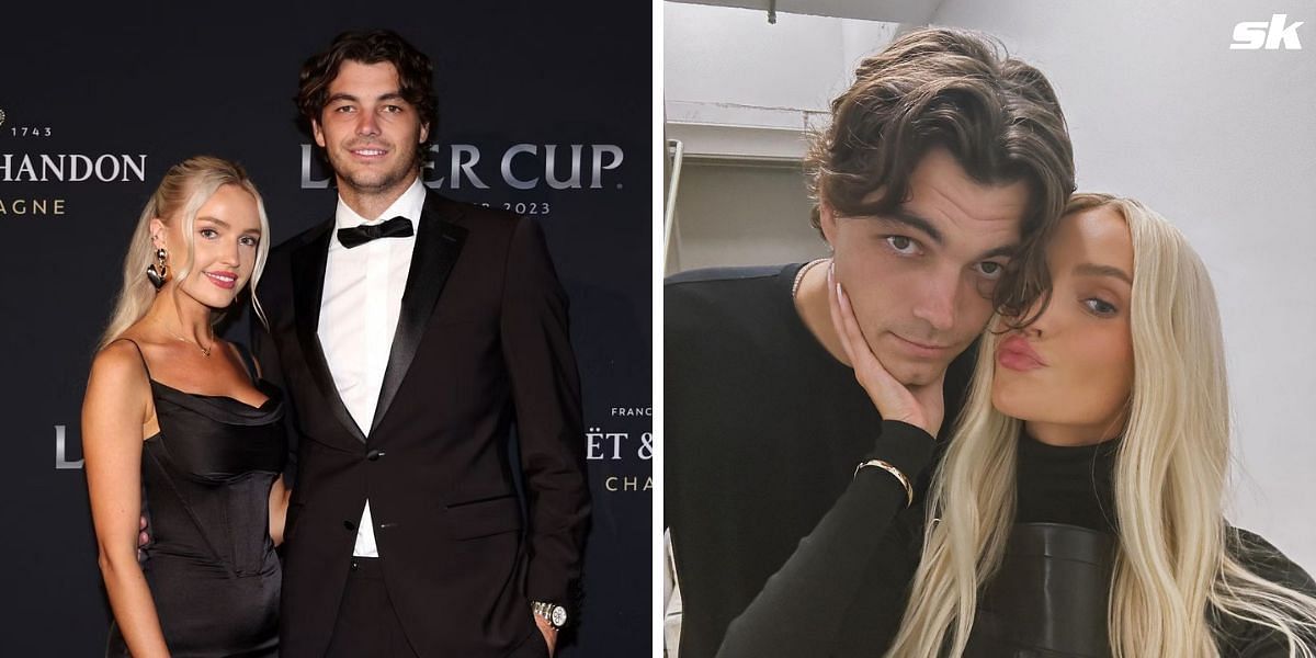 Taylor Fritz and his girlfriend Morgan Riddle 