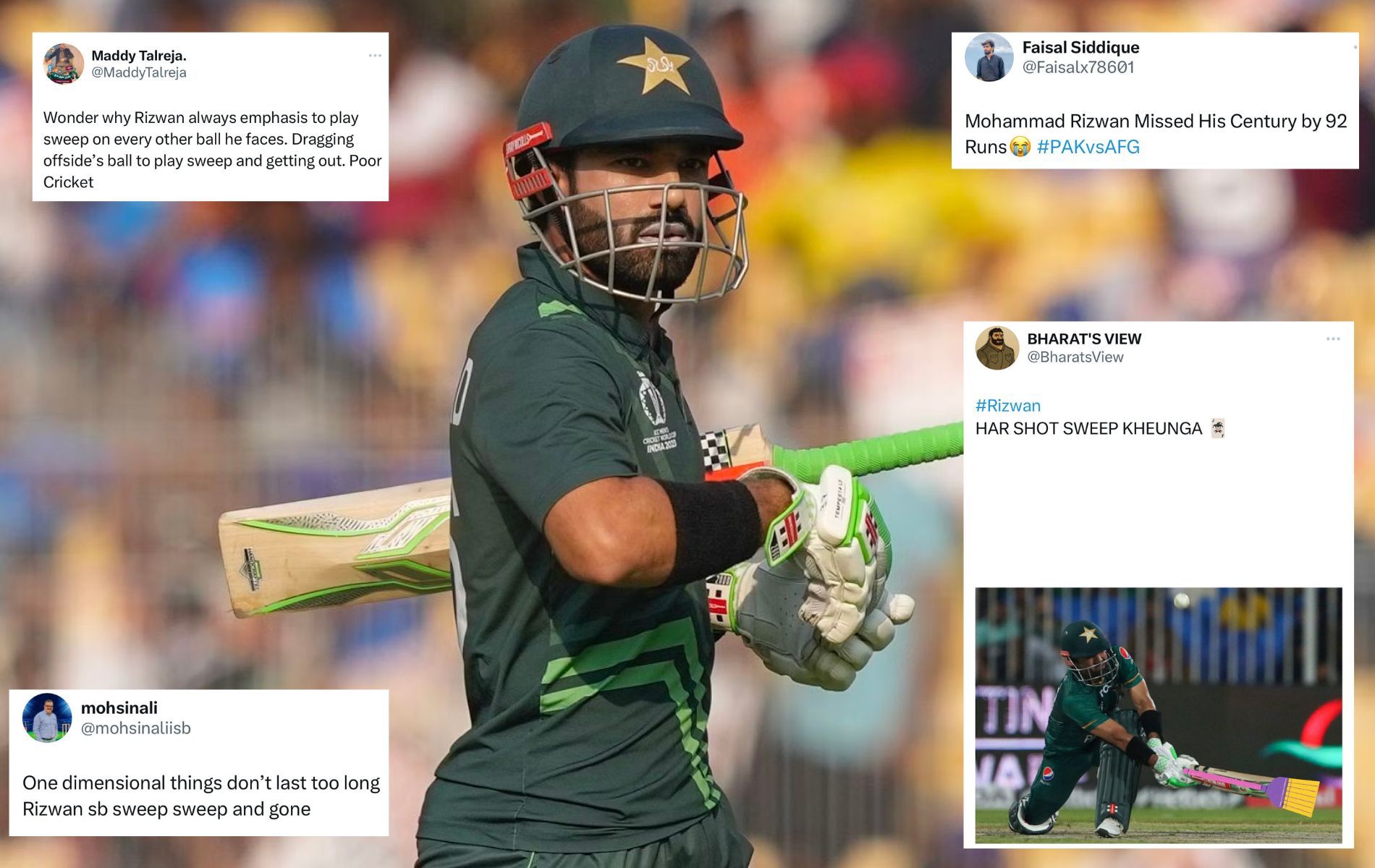 Mohammad Rizwan is the leading run-getter for Pakistan in 2023 World Cup. (Pics: AP/X)