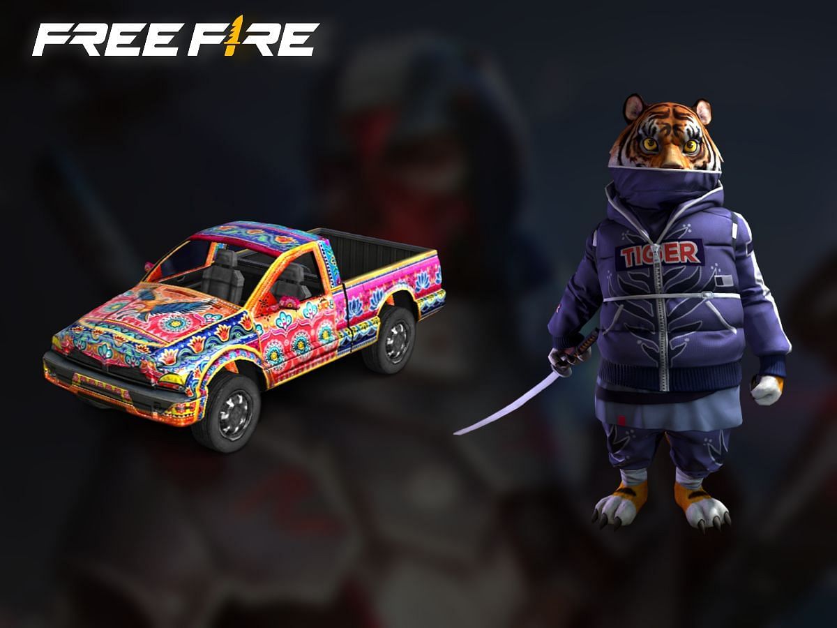 These are the codes for free pets and skins in Free Fire (Image via Garena)