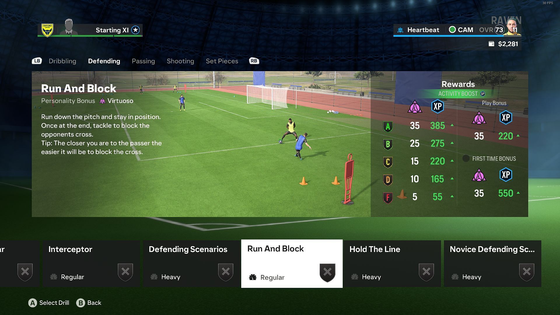 Defending training drills in EA FC 24 (image via EA Sports)