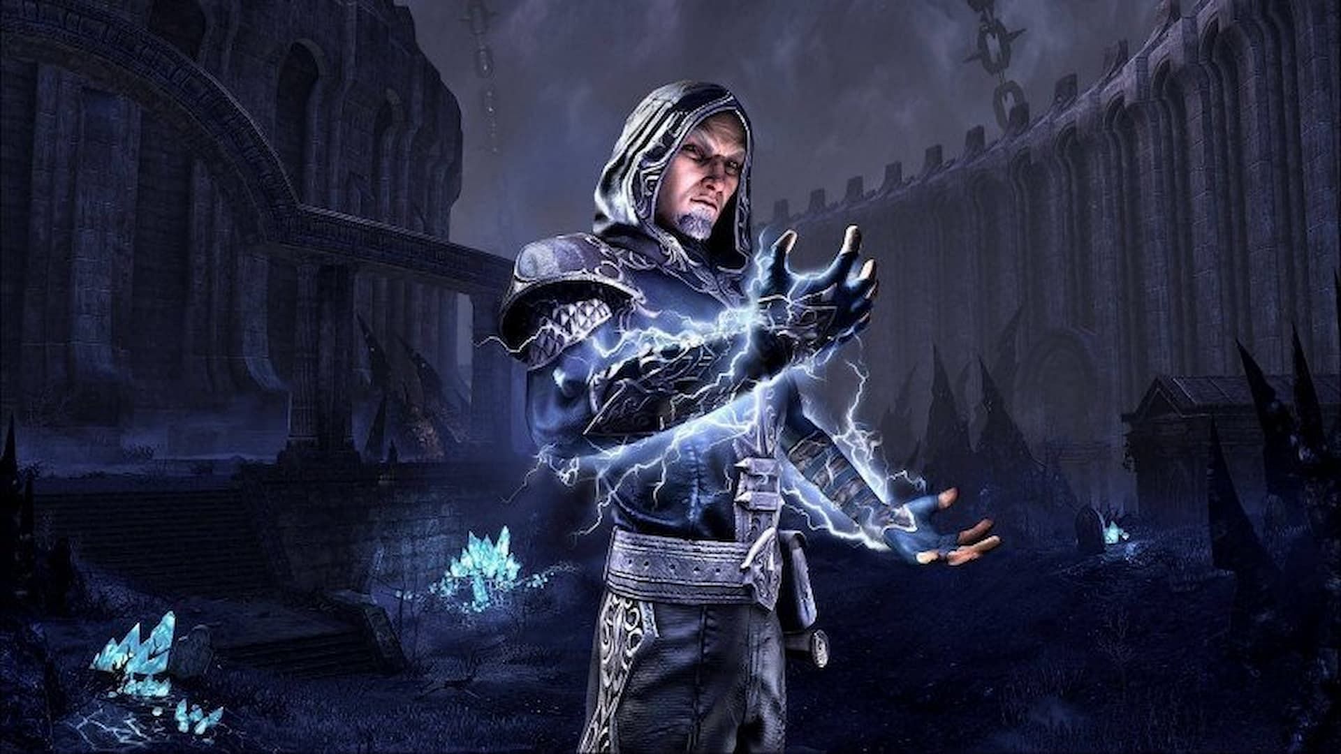 The Sorcerer can utilize various elemental spells in battle (Image via ZeniMax Online Studios)