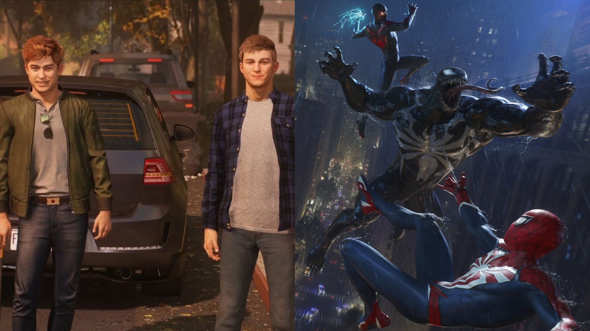 Marvel&#039;s Spider-Man 2 features the battle between Spider-Man and Venom. (Image via Insomniac Games)