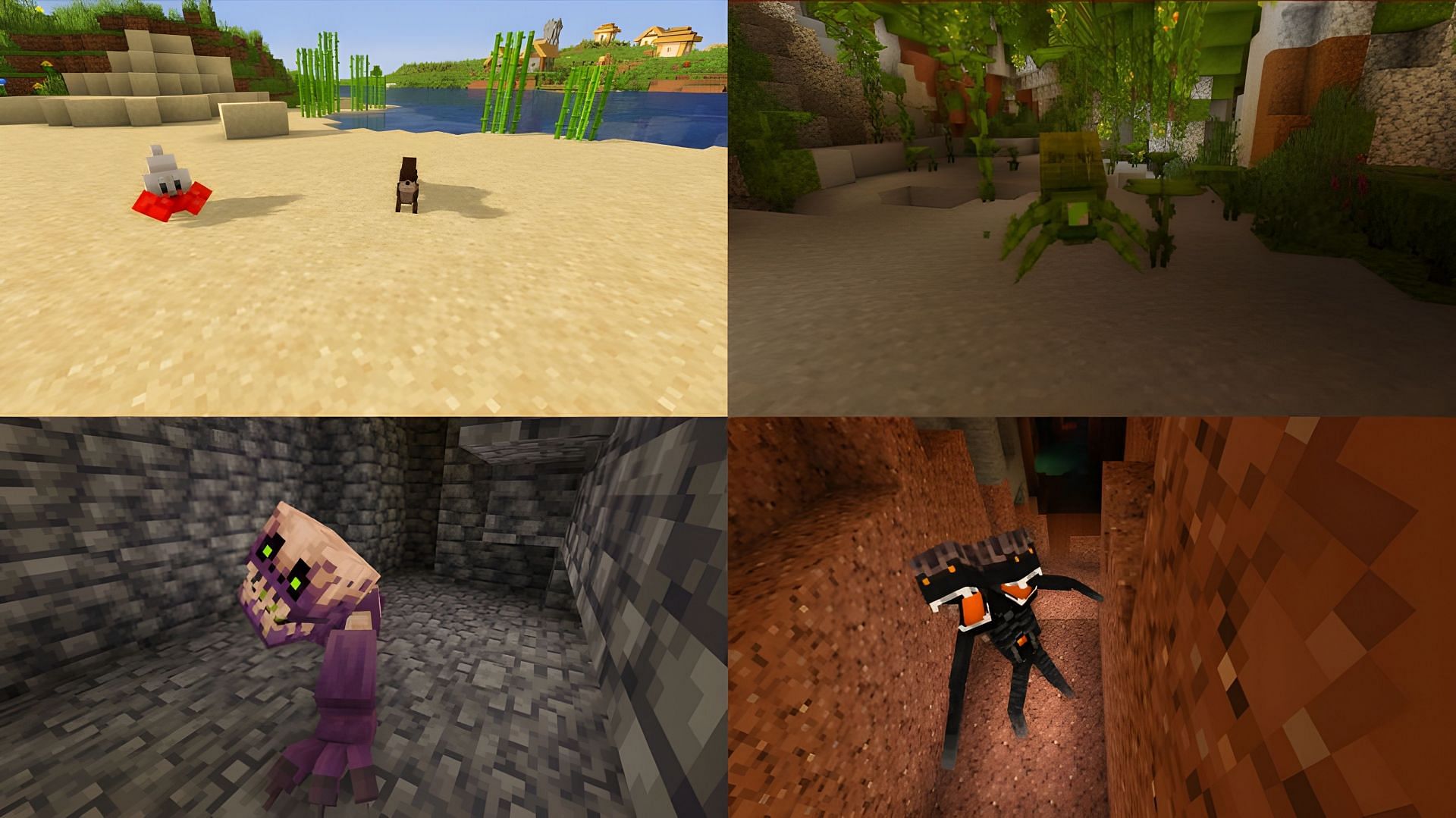 Realmportal a des monstres personnalisés bizarres (Image via Planet Minecraft)