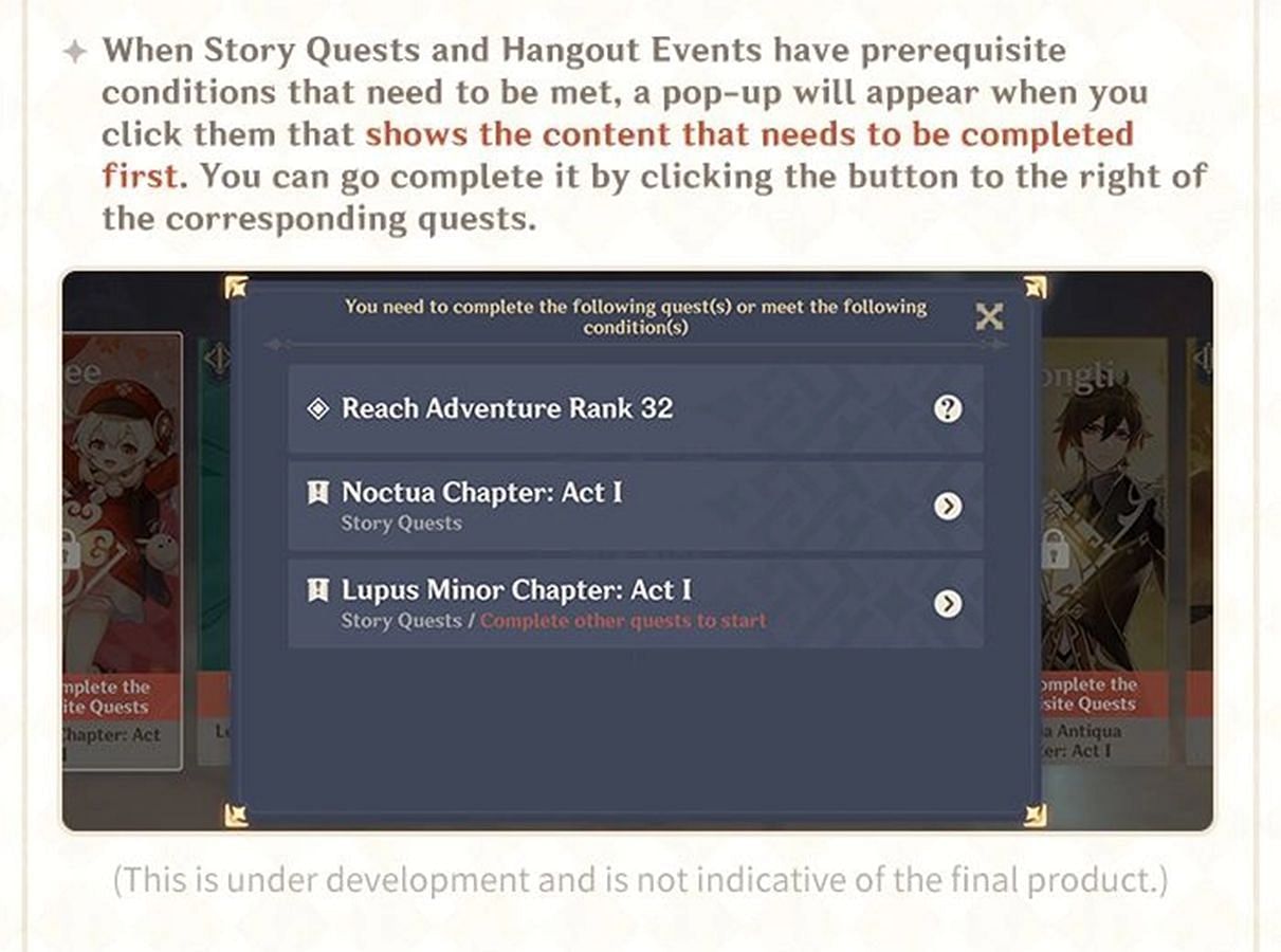 Accepting quests will be made easier (Image via HoYoverse)