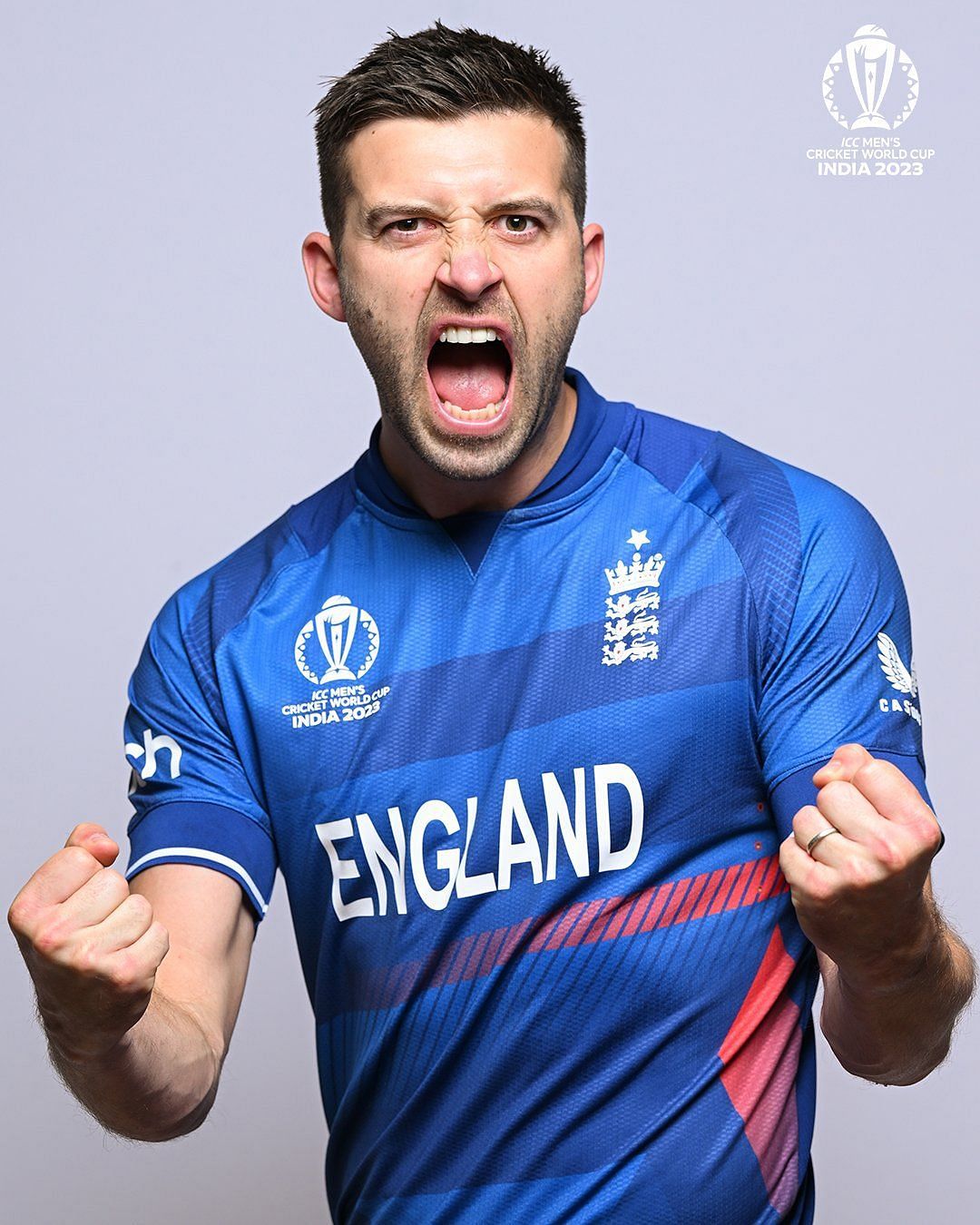 Mark Wood wearing the England kit [ICC]