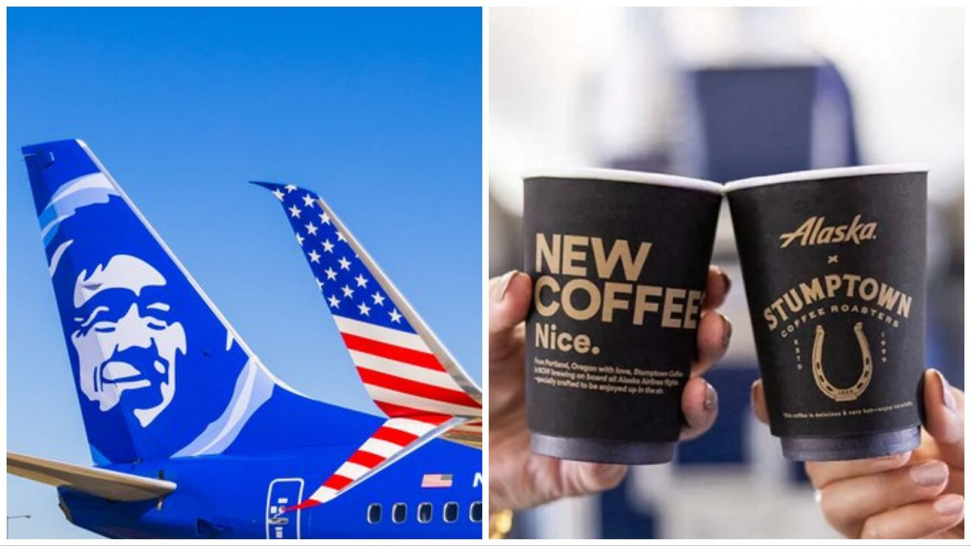 The partnership will take complete effect from December (Image via Instagram / @alaskaair / @stumptowncoffee)